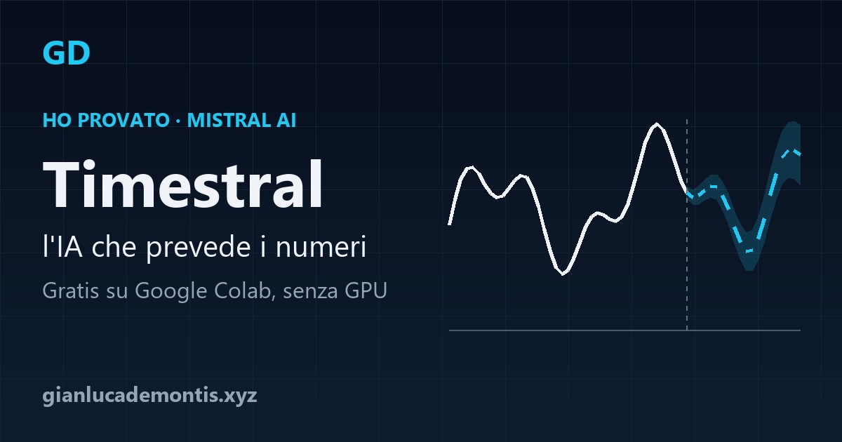 Mistral's Timestral: time-series forecasting, tried for free on Google Colab